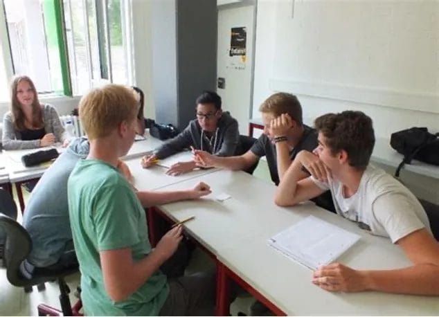 lions quest students working